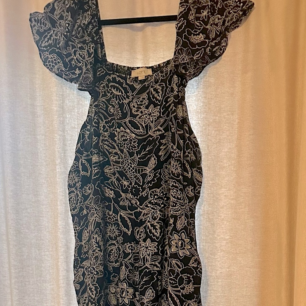 Loft Blue Floral Jumpsuit